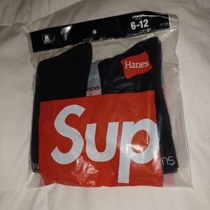 ☆SUPREME☆HANES☆BLACK☆ SOCKS☆ B.1.G.1☆=☆2☆PAIR☆ ☆BRAND☆NEW☆